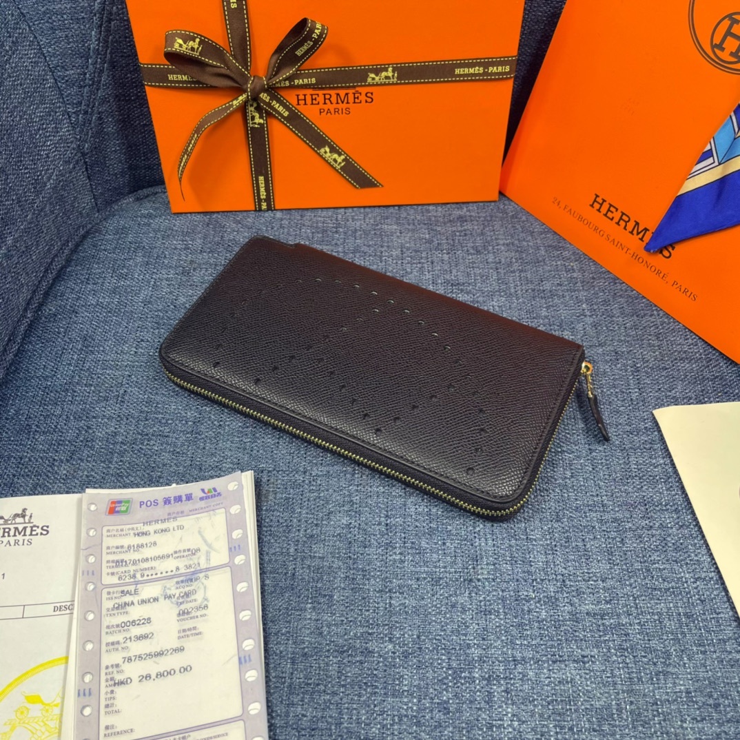 Hermes・レザー コンチネンタルウォレット 財布 折財布