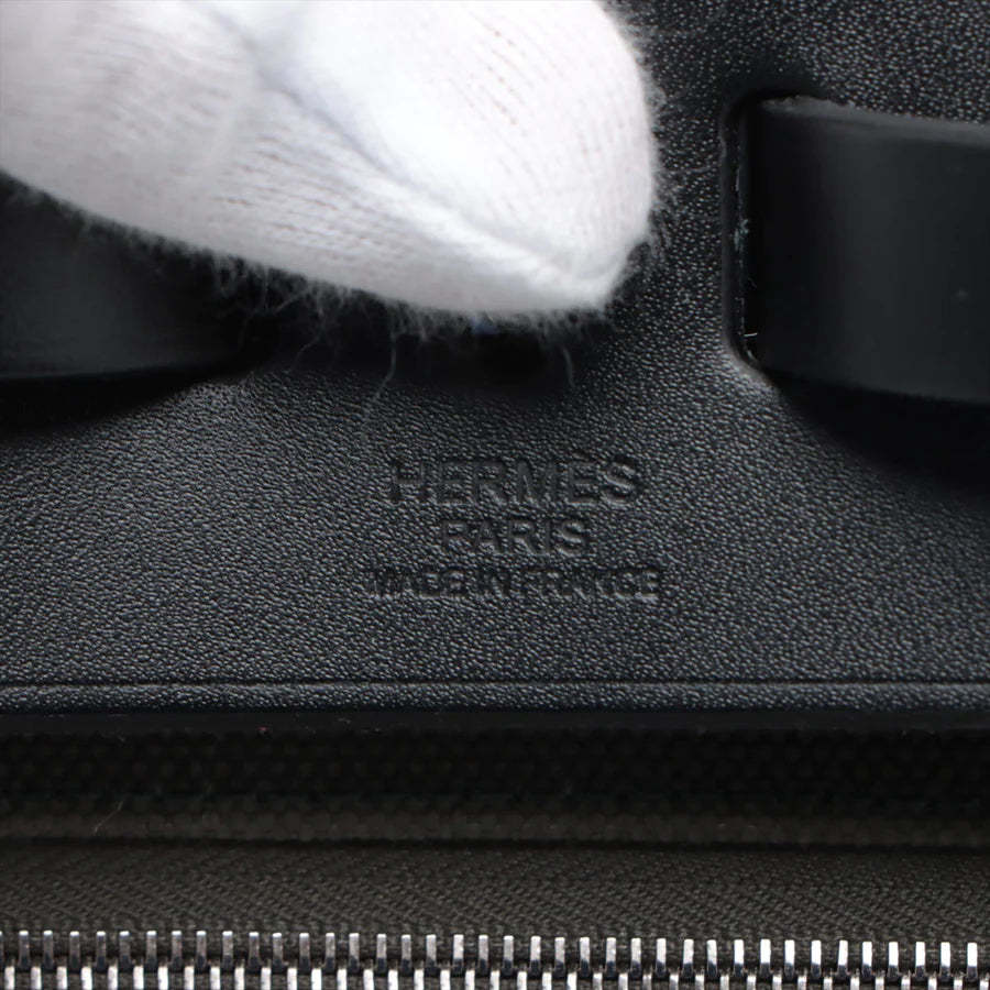 エルメス エールバッグジップPM トワルミリタリー カーキ シルバー金具