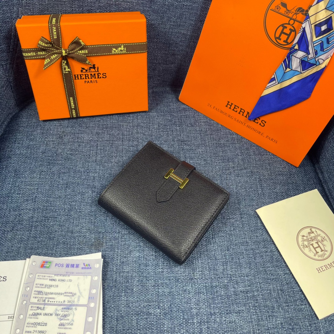 Hermes・レザー コンチネンタルウォレット 財布 折財布