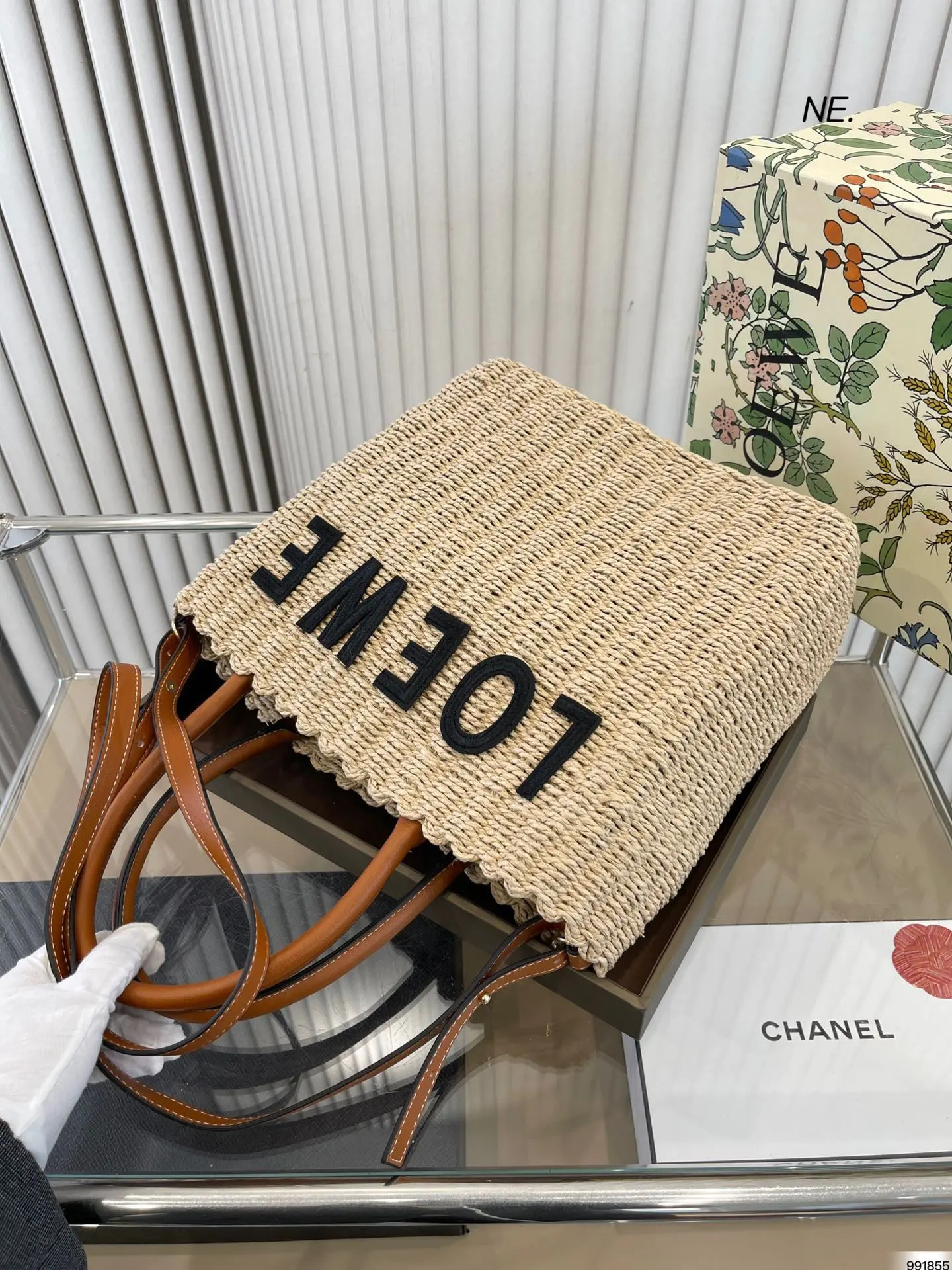 LOEWE わら織りバッグ 夏 海辺の第一選択 ハンドバッグ