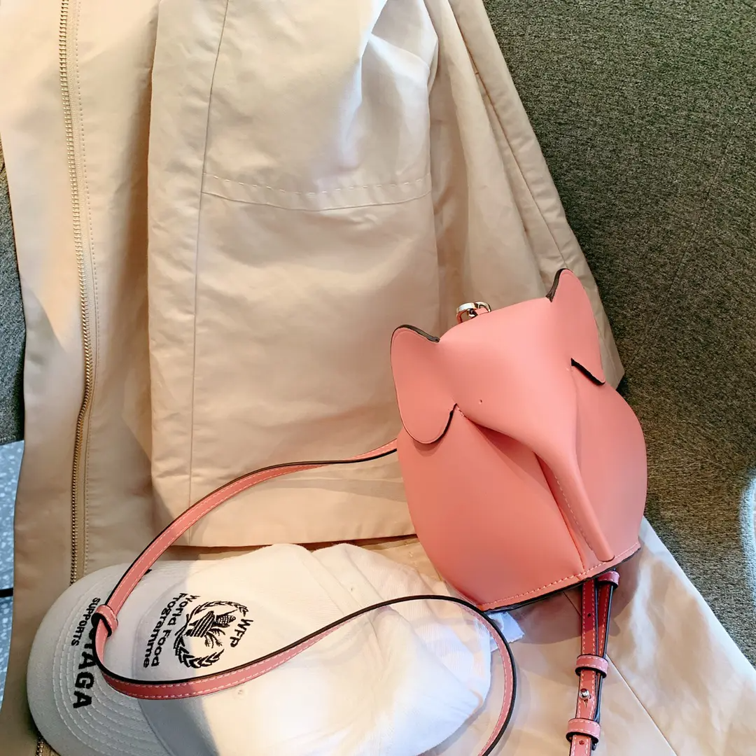 Loewe-ロエベ カウンター 新品 レザー エレファント バッグ