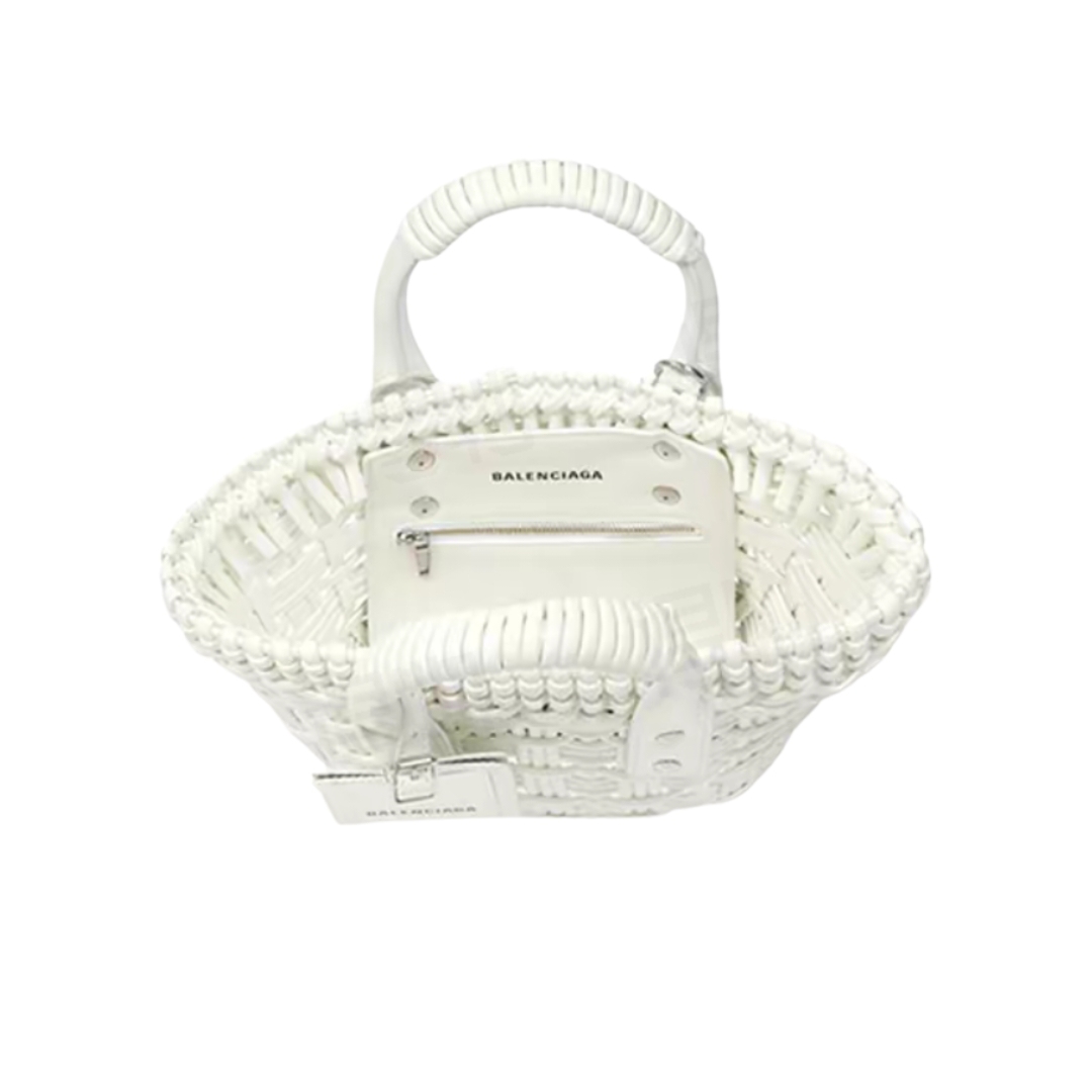 Balenciaga BISTRO XXS ストラップ付きバスケット ホワイト6780282IE3Y9000