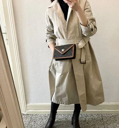 【CELINE】 TRIOMPHE CANVAS WALLET チェーンウォレット