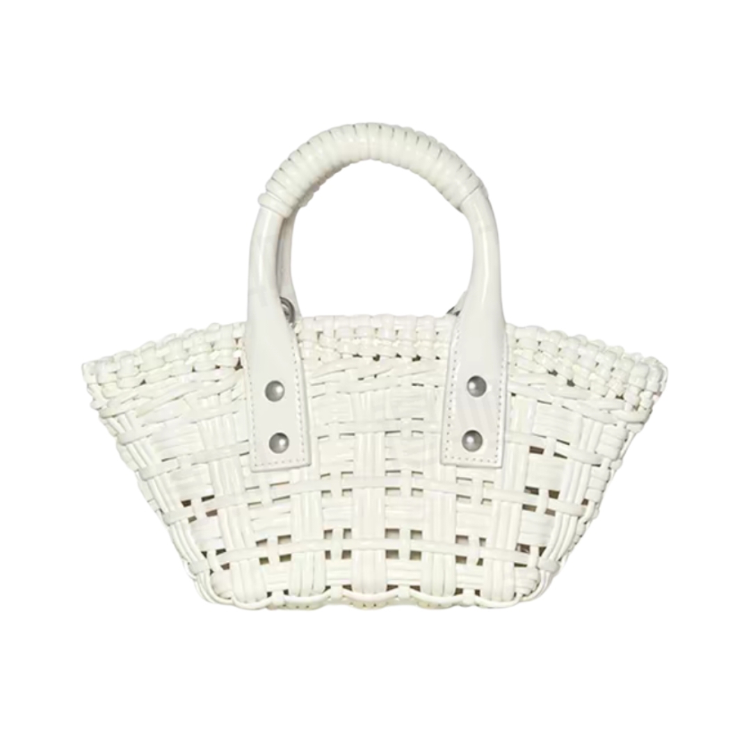 Balenciaga BISTRO XXS ストラップ付きバスケット ホワイト6780282IE3Y9000