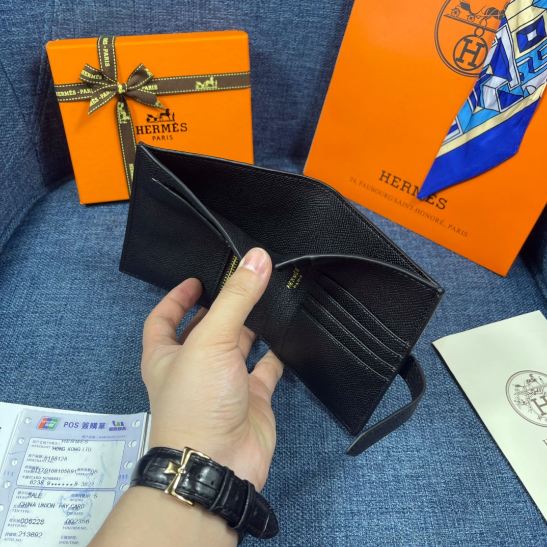 Hermes・レザー コンチネンタルウォレット 財布 折財布