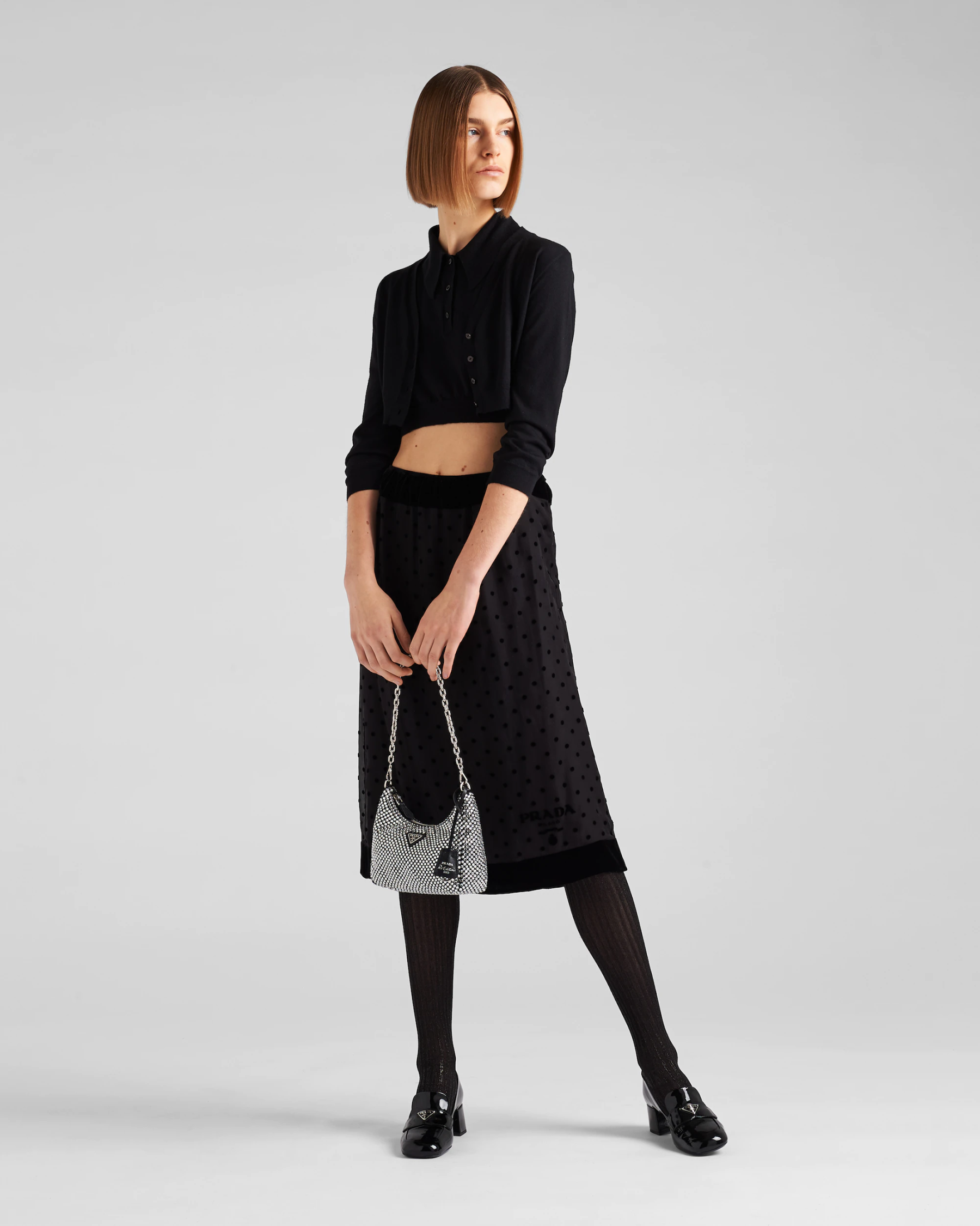 プラダ Re-Edition 2005 クリスタル サテンバッグ