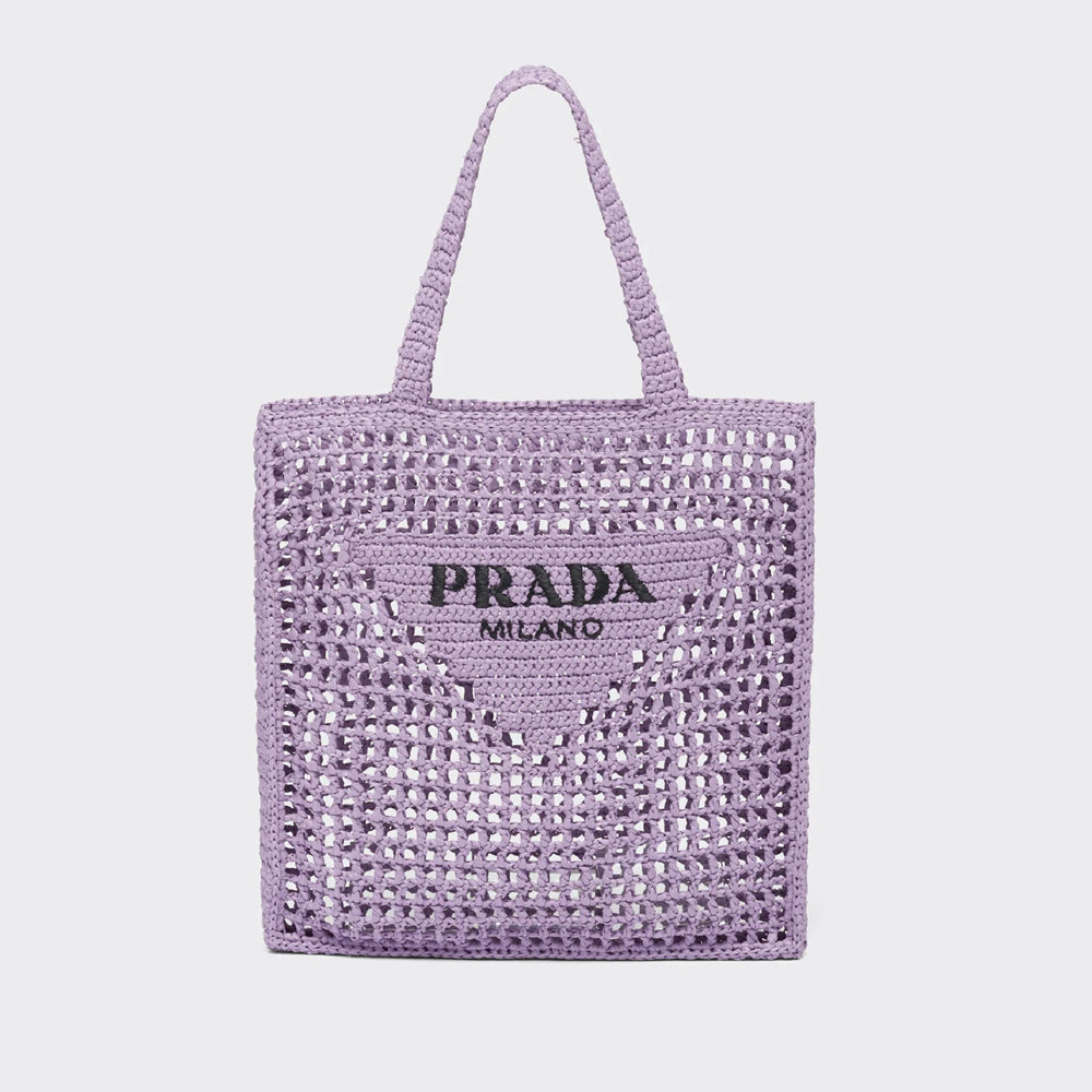【PRADA】Raffia tote bag ロゴ ラフィア トートバッグ 2022SS新作