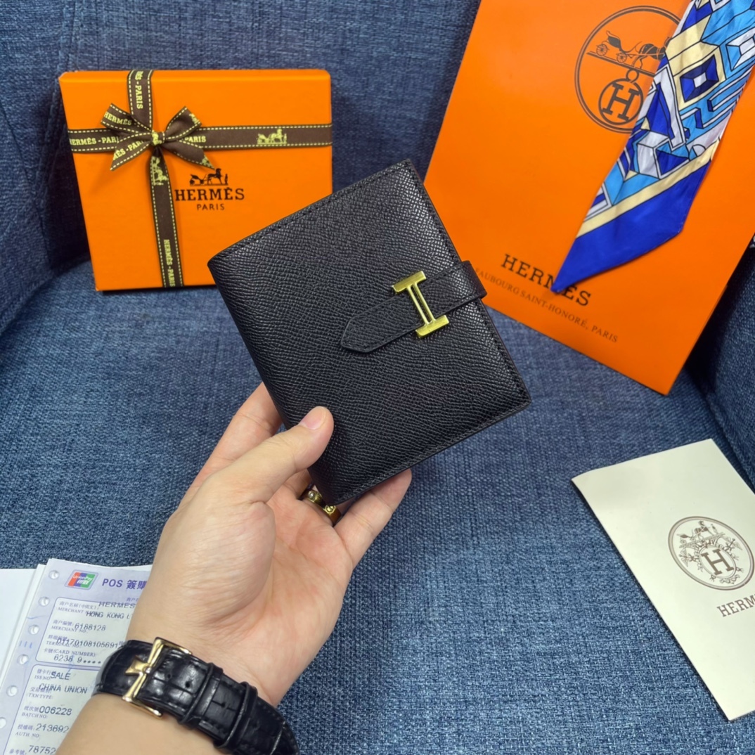 Hermes・レザー コンチネンタルウォレット 財布 折財布