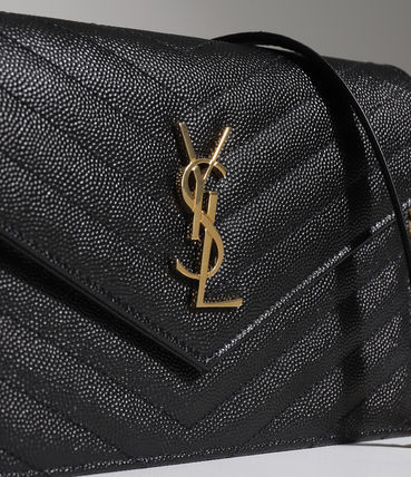 Saint Laurent なし☆YSL モノグラム エンベロープ チェーンウォレット