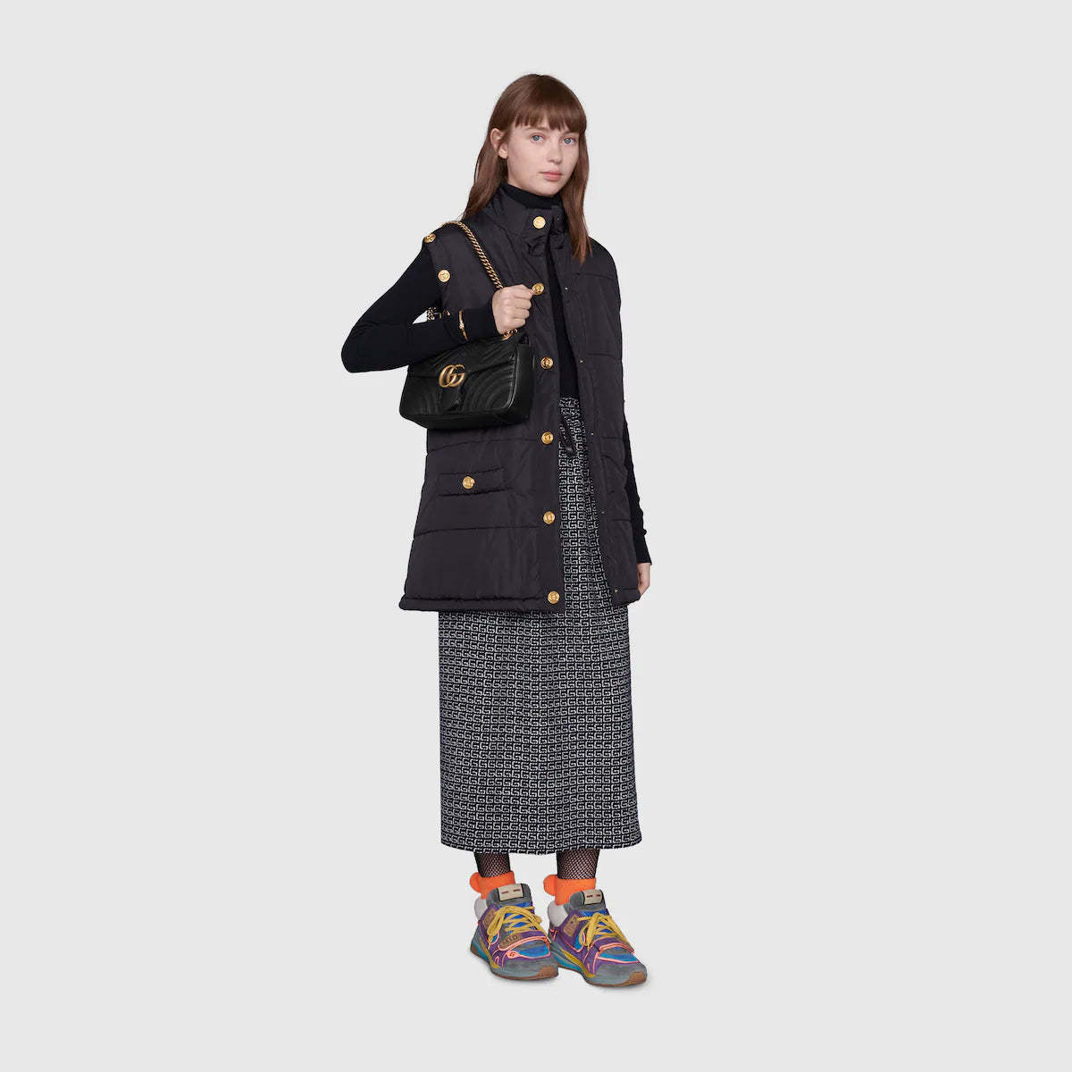 〔GGマーモント〕キルティング スモール ショルダーバッグ