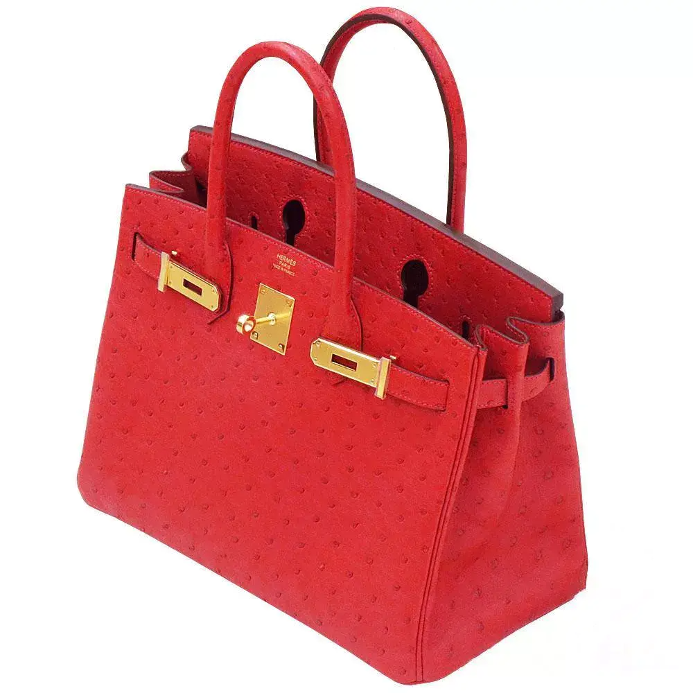 【HERMES】エルメス バーキン 30cm オーストリッチ ゴールド金具