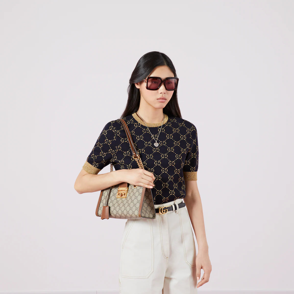 〔パドロック〕GG スモール ショルダーバッグ