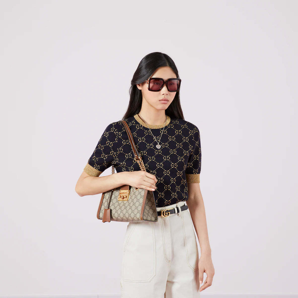 〔パドロック〕GG スモール ショルダーバッグ