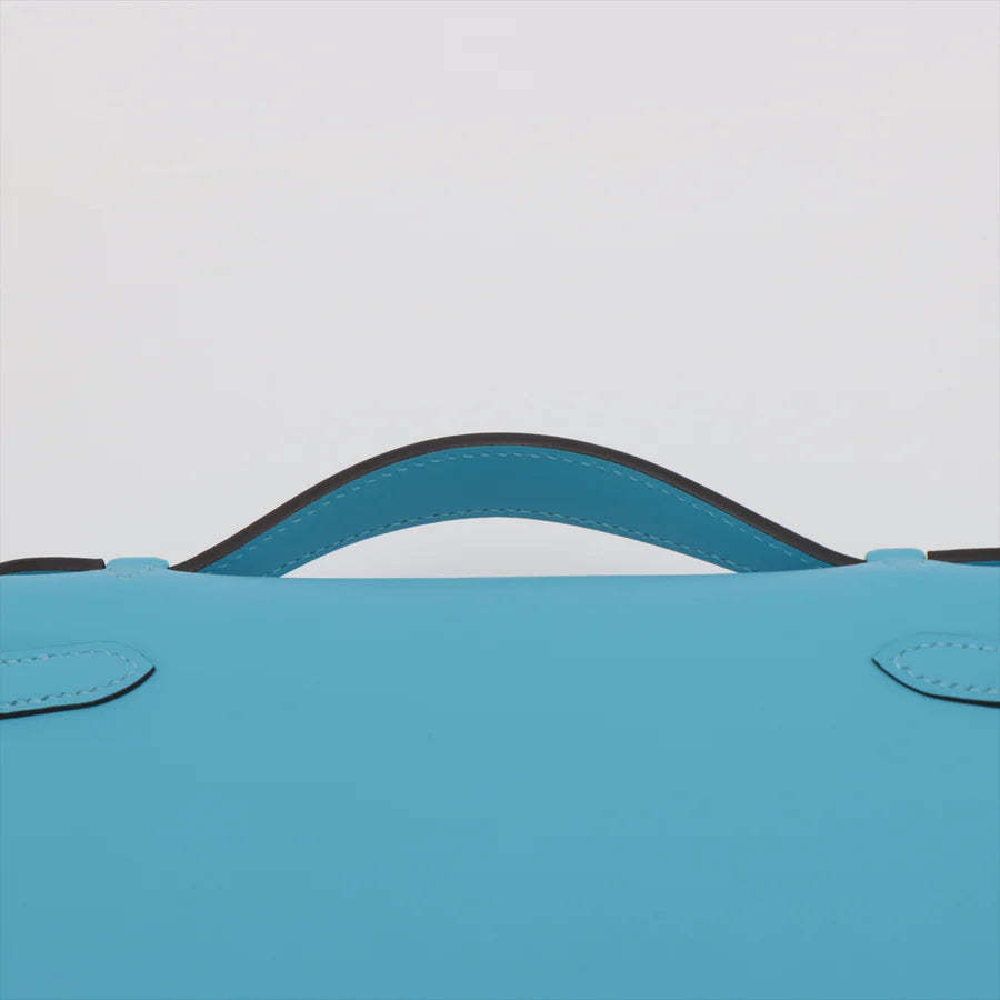 エルメス ポシェットケリー ヴォースイフト ブルーノール シルバー金具