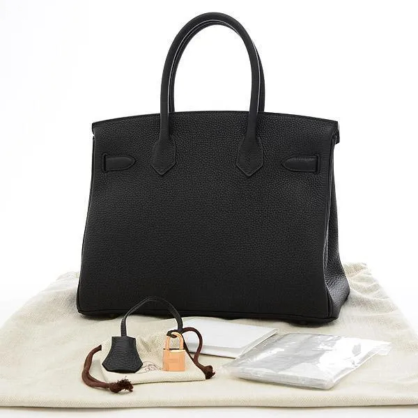 【HERMES】エルメス バーキン30　トゴ　ブラック【中古·未使用】