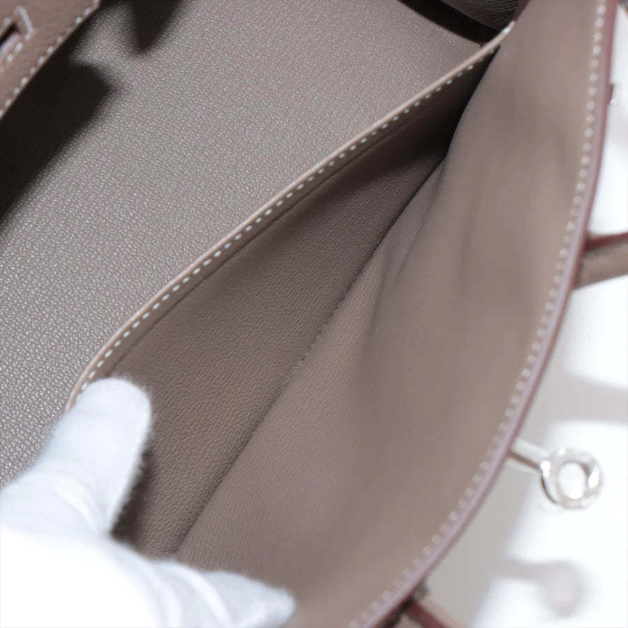 エルメス バーキン25 トゴ エトゥープ シルバー金具