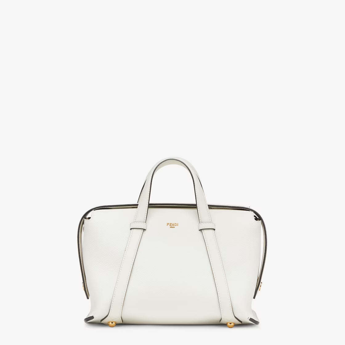 フェンディ ボストン 365    アイスホワイト レザー バッグ