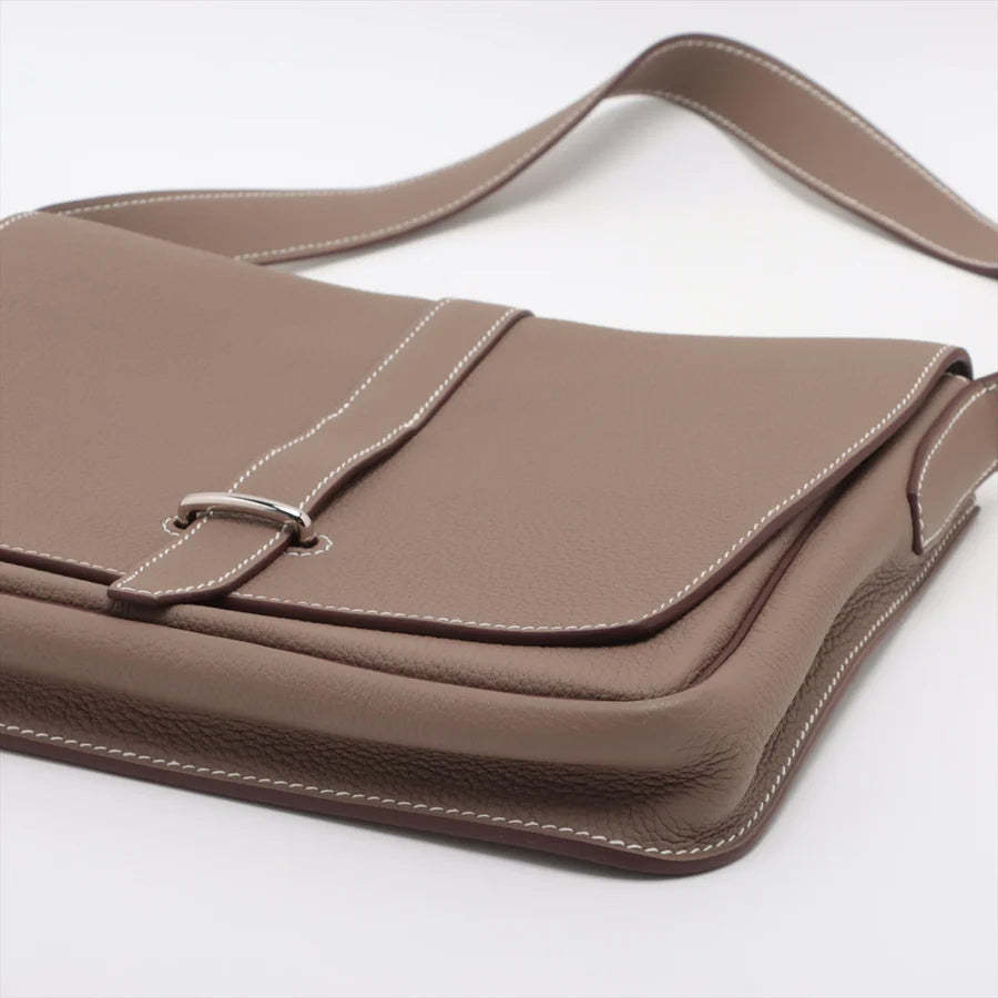 エルメス スティーブ ライト ジュニア トゴ エトゥープ シルバー金具