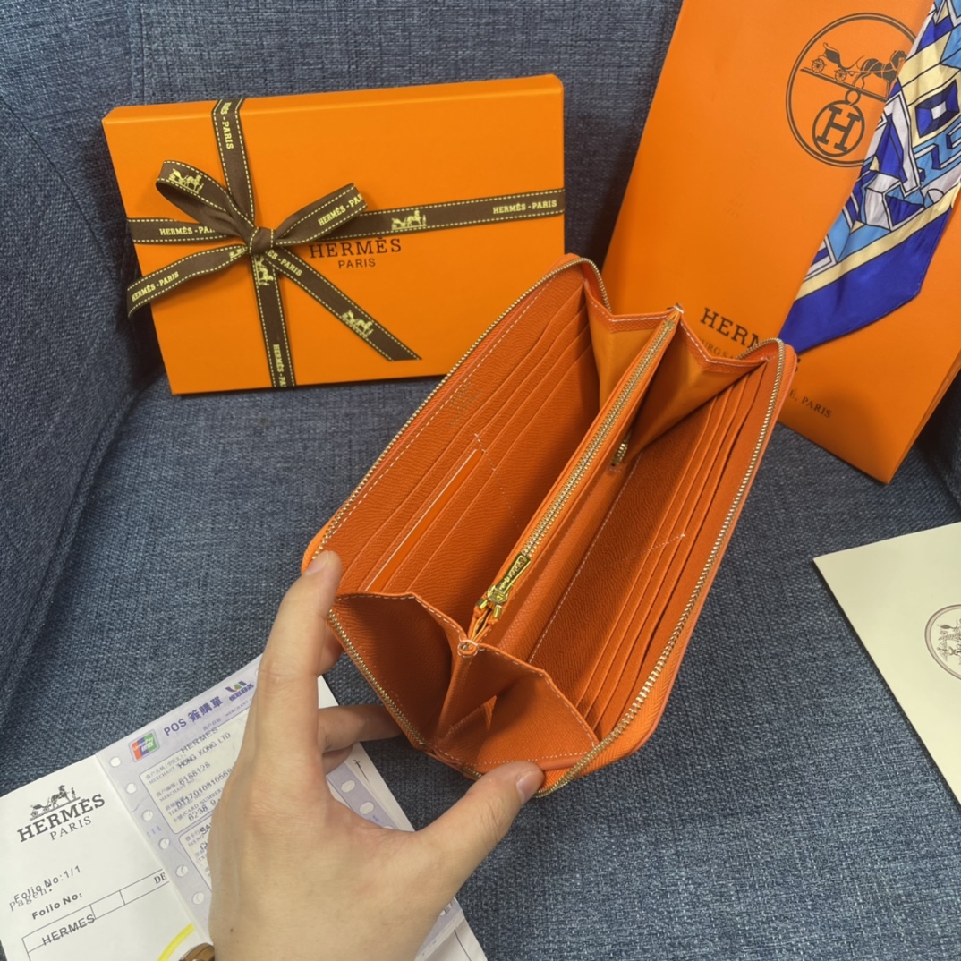 Hermes・レザー コンチネンタルウォレット 財布 折財布