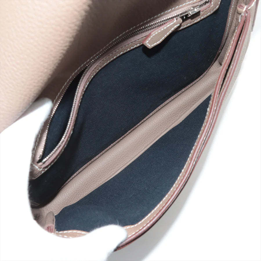 エルメス スティーブ ライト ジュニア トゴ エトゥープ シルバー金具