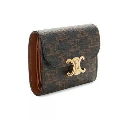 スモール トリオンフウォレット / トリオンフキャンバス ホワイト / タン