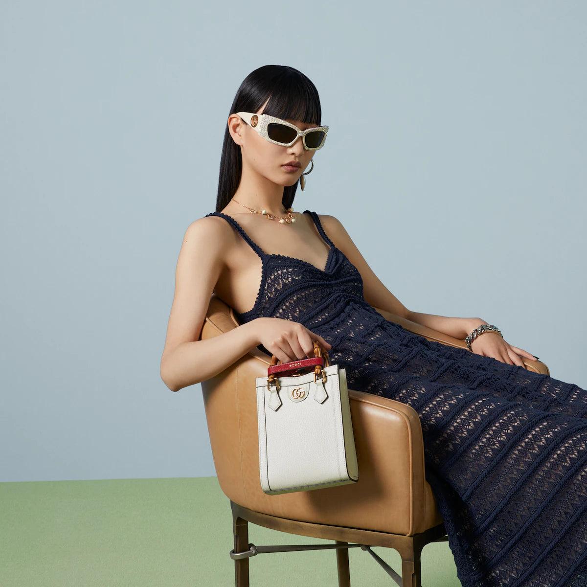 〔グッチ ダイアナ〕ミニ トートバッグ