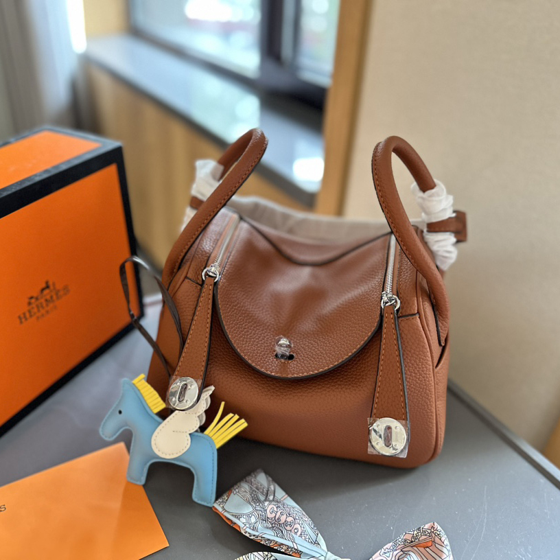 《上品★》【HERMES】リンディ26ハンドバッグ(エトゥープ)