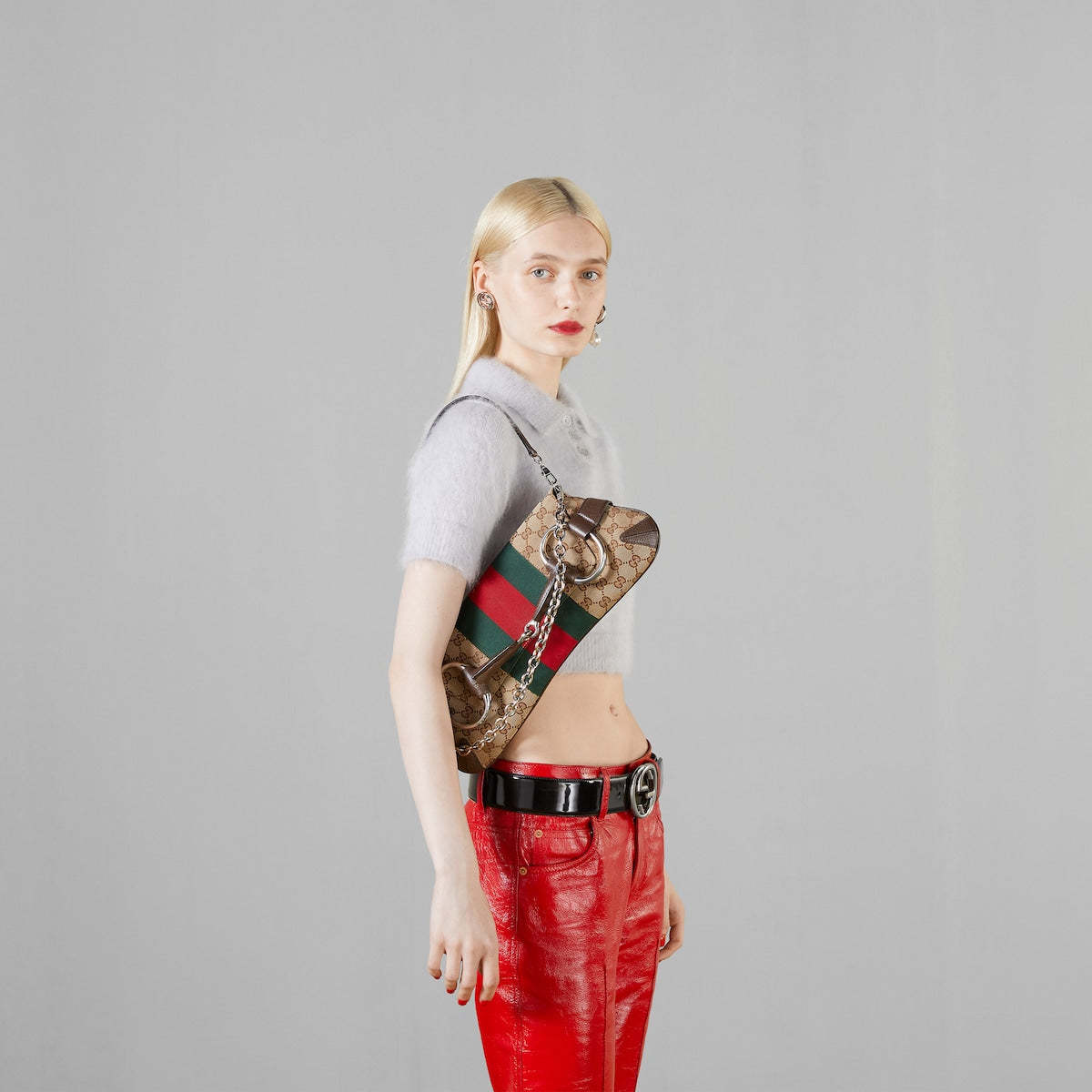 〔グッチ ホースビットチェーン〕ミディアム ショルダーバック