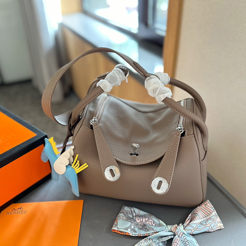 《上品★》【HERMES】リンディ26ハンドバッグ(エトゥープ)