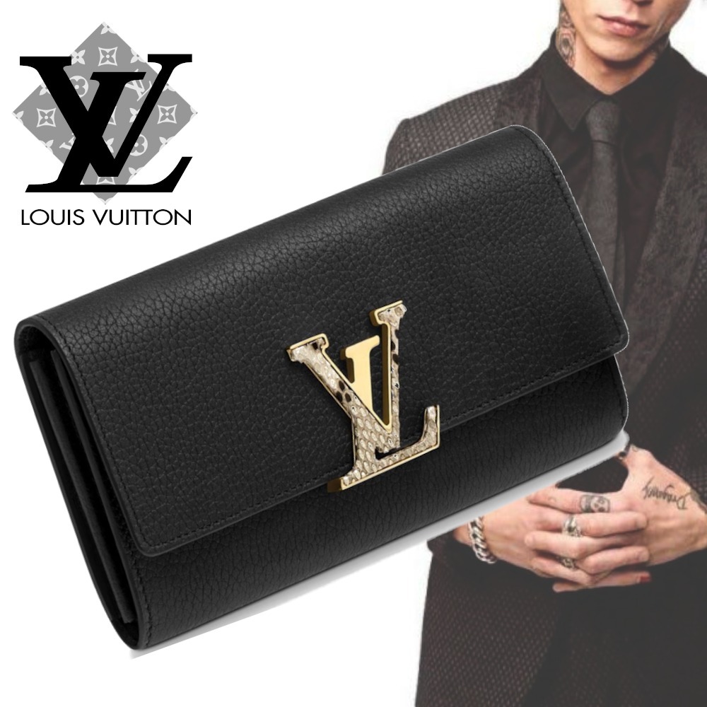 大人の余裕【ヴィトン】豪華パイソン☆長財布/unisex CAPUCINES M64 M68 N90