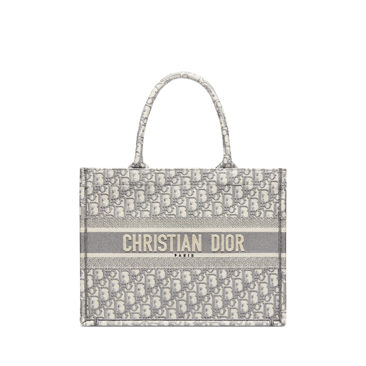 【ディオール】◆人気 BOOK TOTE 定番柄刺繍 トートバッグ-3 sizes