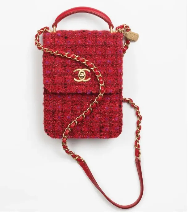 ツイードがかわいい★ 【CHANEL】ハンドルツイードバック