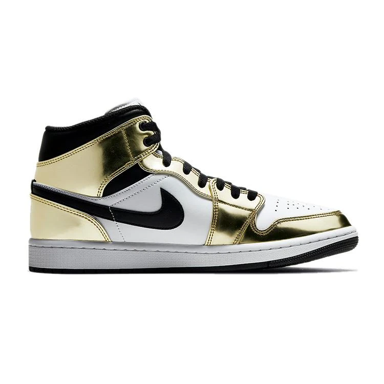NIKE ナイキ AIR JORDAN 1 MID SE 'METALLIC GOLD' エア ジョーダン ワン ミッド スペシャルエディション  メタリック ゴールド メンズ レディース スニーカー METALLIC GOLD/BLACK-WHITE メタリックゴールド/ブラック ホワイト【海外展開 日本未入荷】