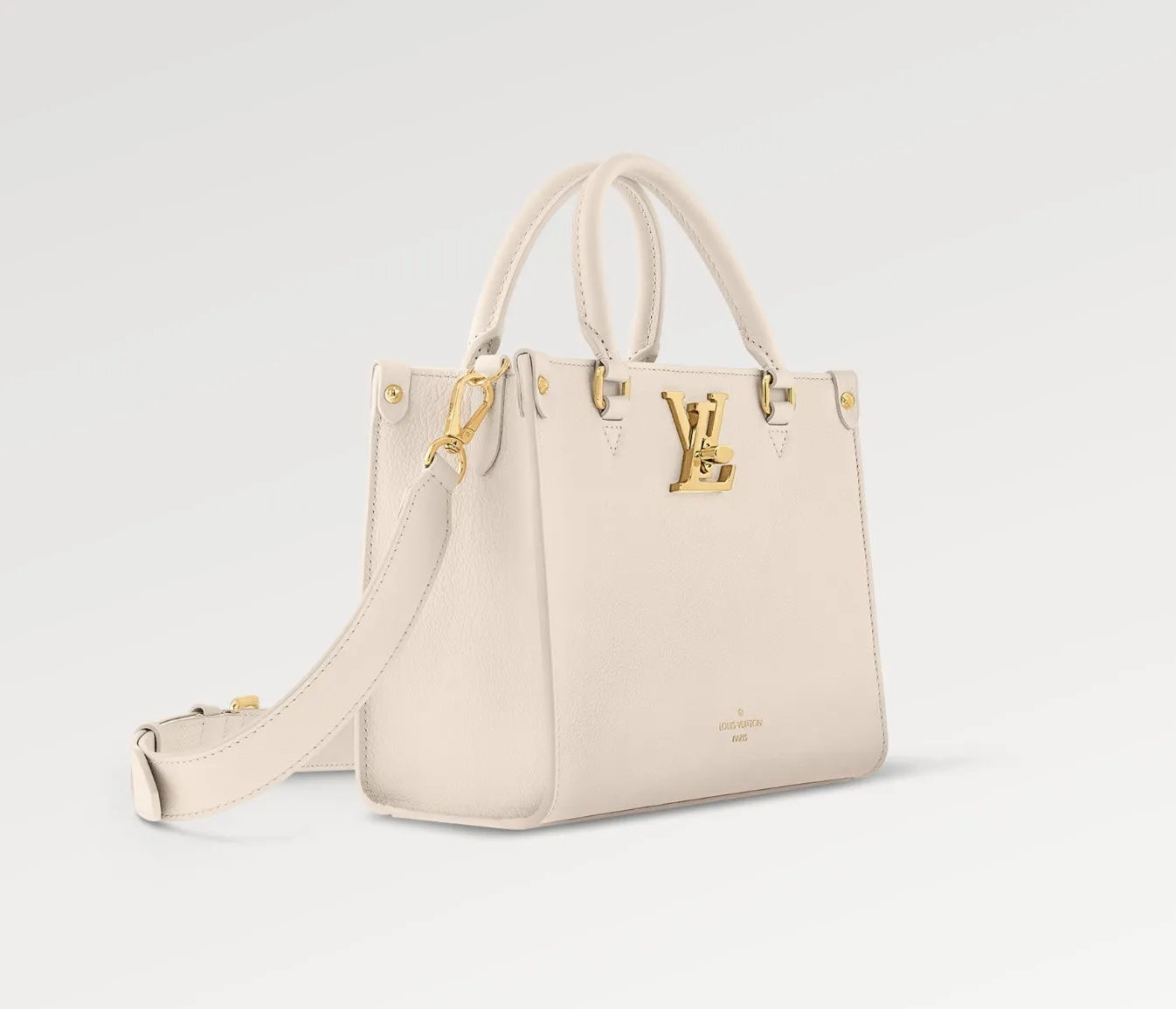 LV レザー スクエア トート ロック＆ゴー ブラック ホワイト M22311 M23637