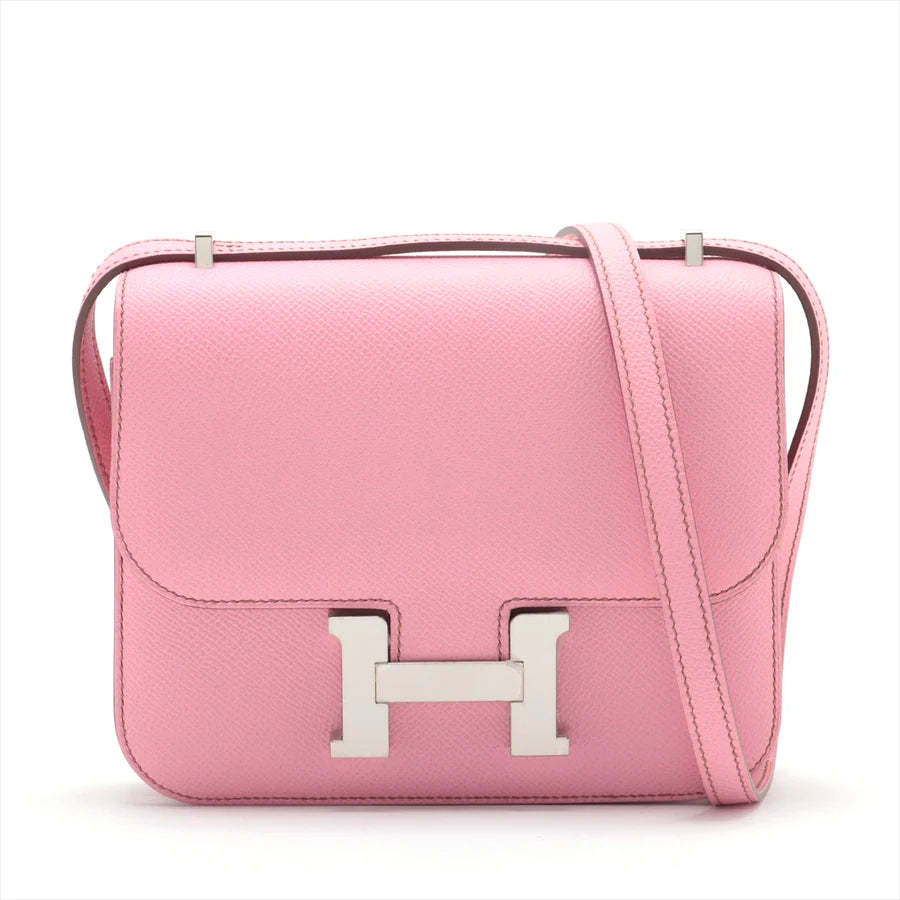 エルメス コンスタンス3 ミニ18 ヴォーエプソン ピンク シルバー金具