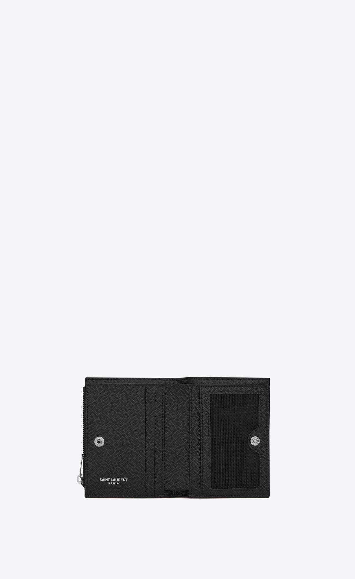 人気！★MONOGRAMブラックキルトレザージッパーのカードホルダーをテクスチャ