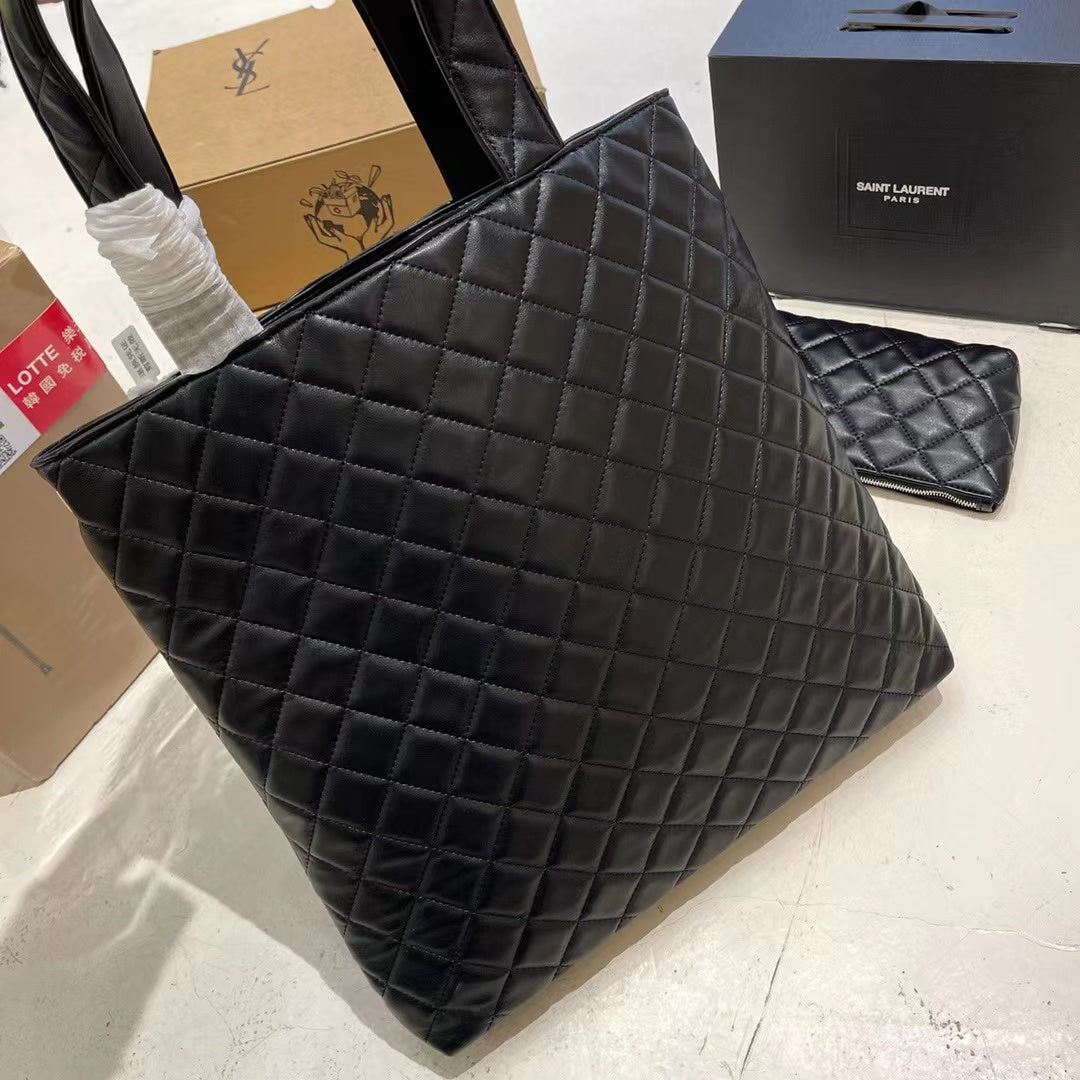 👜Ysl アーガイル柄 ハンドバッグ 大容量