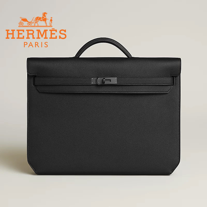 HERMES ケリーデペッシュ 36 モノクロ ビジネスバッグ