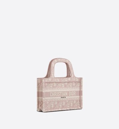 【ディオール】◆人気 BOOK TOTE 定番柄刺繍 トートバッグ-3 sizes