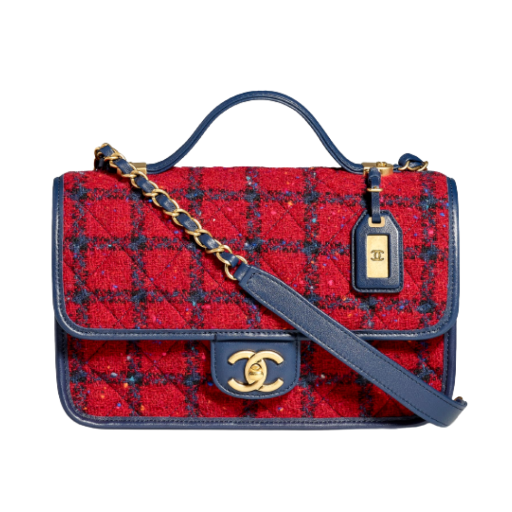 【シャネル】CLASSY雑誌掲載 スモール トップハンドル フラップ バッグ