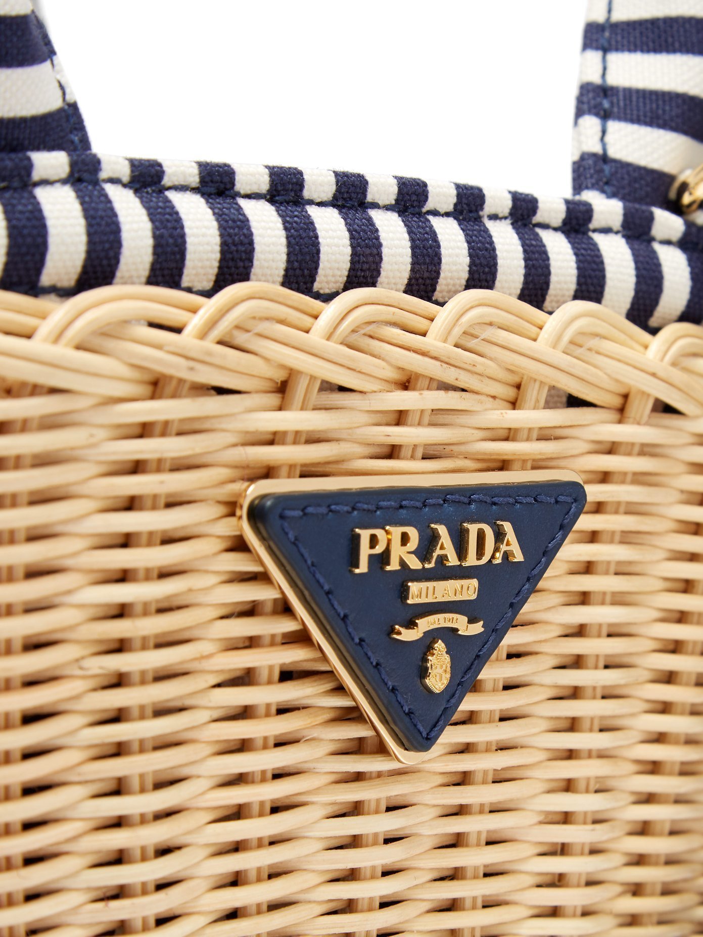【新作】★PRADA★人気のWicker★キャンバス カゴバッグ