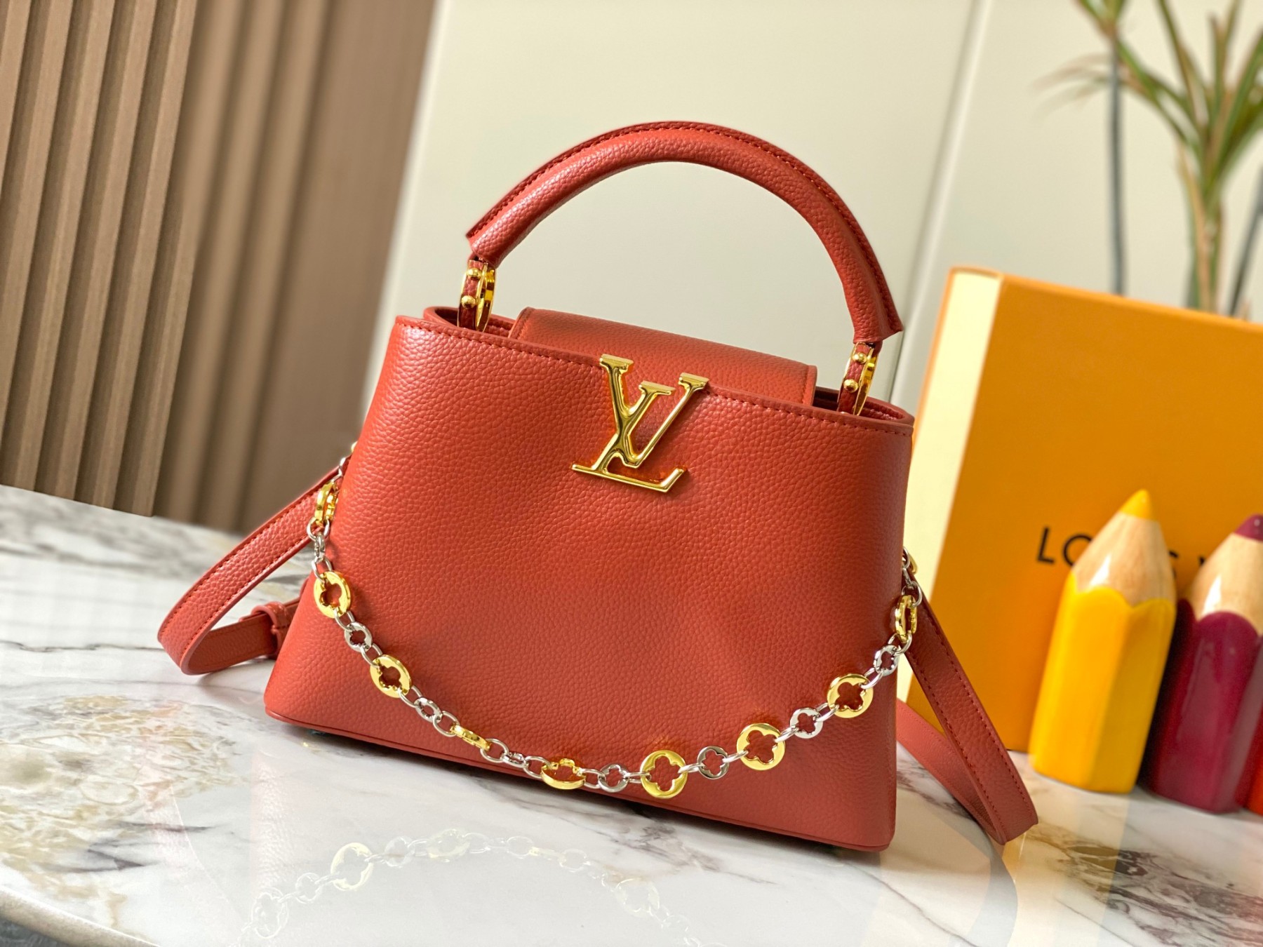 LOUIS VUITTON ルイヴィトン Capucines BB ハンドバッグ M12936