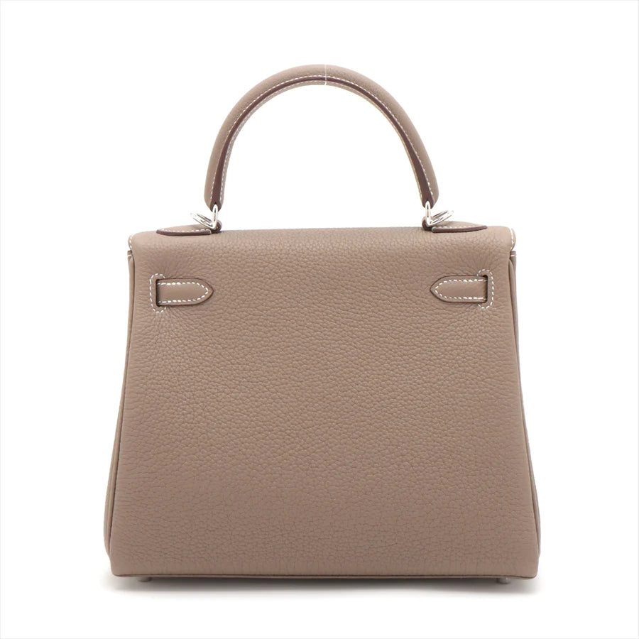 エルメス ケリー25 トゴ エトゥープ シルバー金具