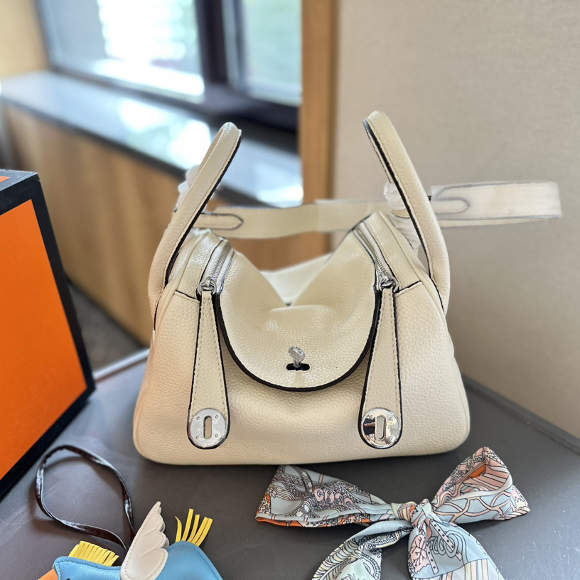《上品★》【HERMES】リンディ26ハンドバッグ(エトゥープ)