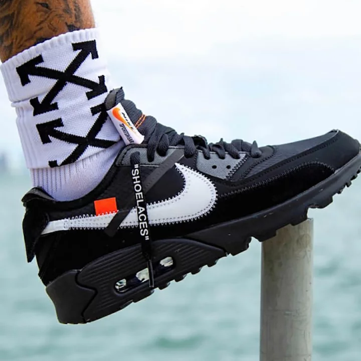 ナイキ オフ-ホワイト×エア マックス 90 "ブラック" メンズ レディース スニーカー【限定完売モデル】