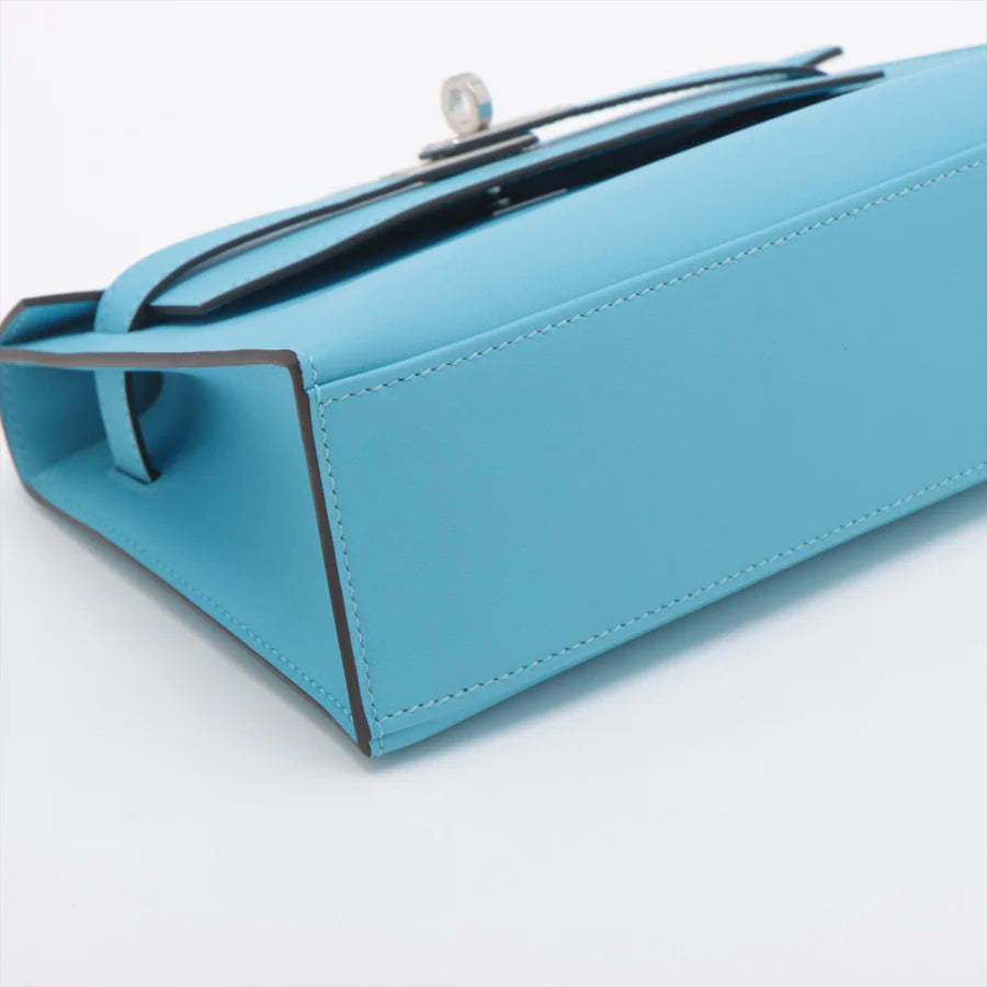 エルメス ポシェットケリー ヴォースイフト ブルーノール シルバー金具