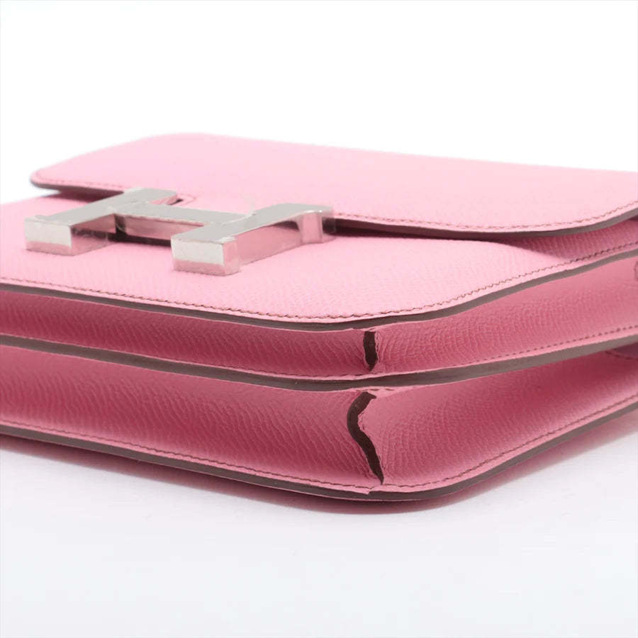エルメス コンスタンス3 ミニ18 ヴォーエプソン ピンク シルバー金具