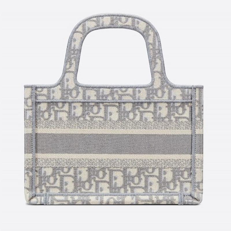 【DIOR】 ディオール オブリーク 刺繍 ブックトートミニバッグ