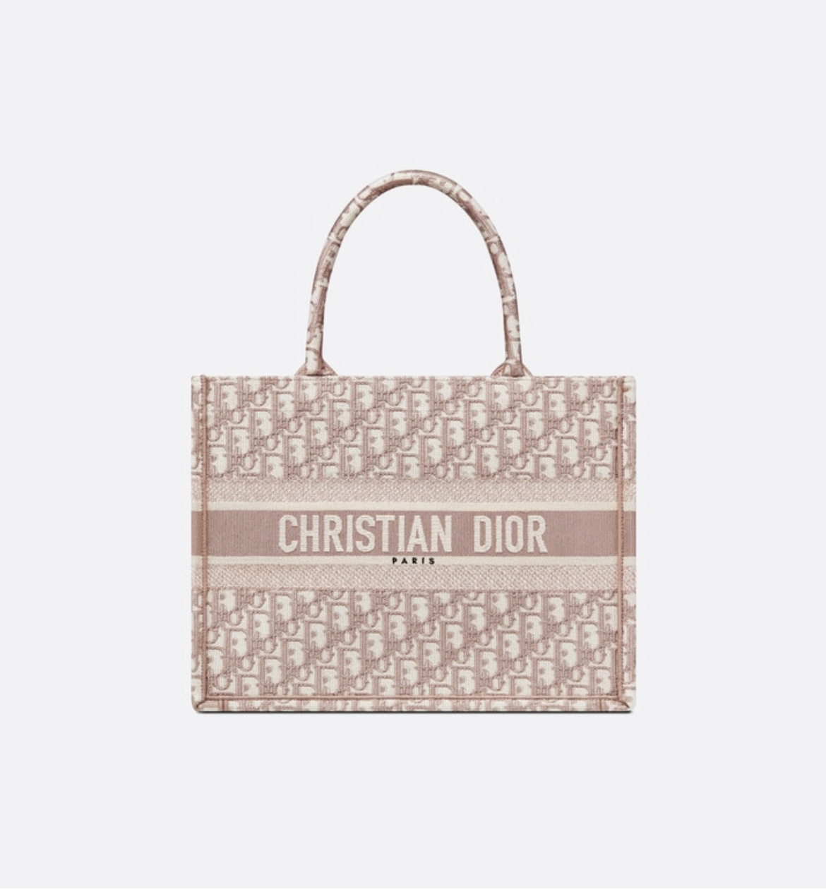 【ディオール】◆人気 BOOK TOTE 定番柄刺繍 トートバッグ-3 sizes