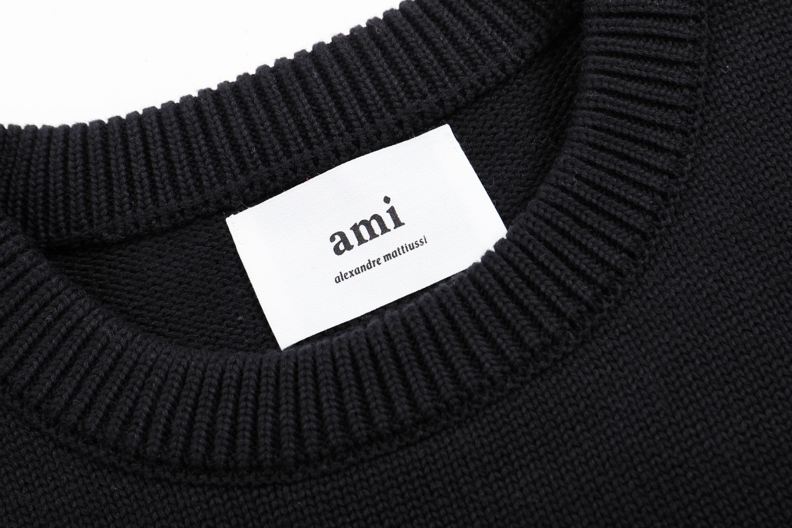 【AMI PARIS】 アミ パリス Intarsia Sweater ハートロゴ ニット ロゴ セーター オーバーサイズ